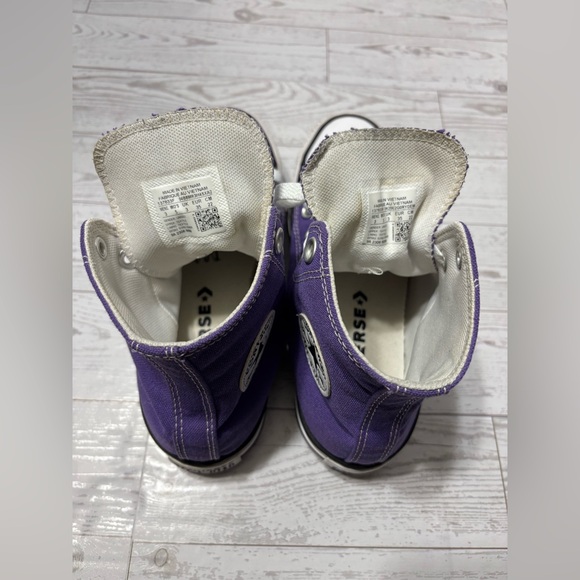 Chuck Taylor All Star Canvas Converse Unisex High-Top Purple Sneakers Sz 5 Women - Picture 8 of 12